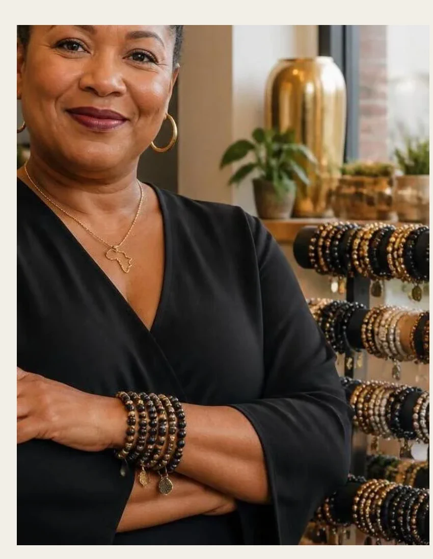 Delonica Tyler, owner and creator of WRIST TO CUFF Bracelet Bar